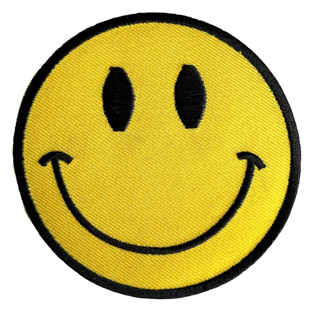 Smiley face kangasmerkki - Hoopee.fi