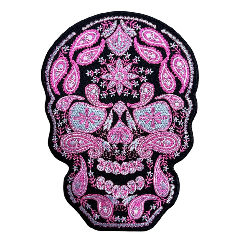 Sugar skull pink selkämerkki 18×25 cm - Hoopee.fi