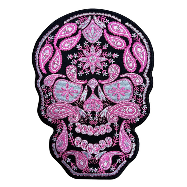 Sugar skull pink selkämerkki 18×25 cm - Hoopee.fi