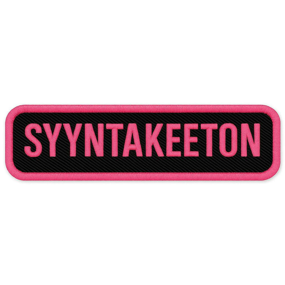 Syyntakeeton pinkki kangasmerkki - Hoopee.fi