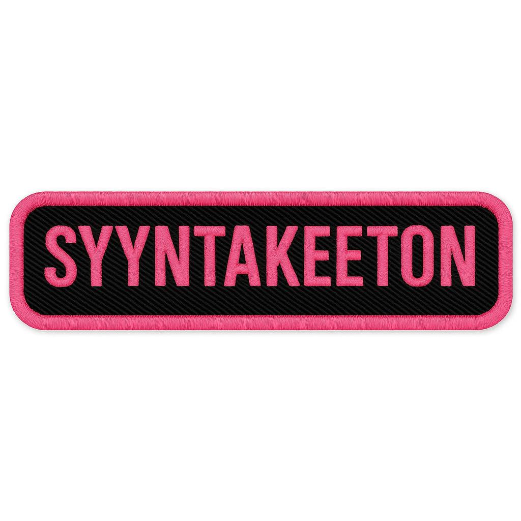 Syyntakeeton pinkki kangasmerkki - Hoopee.fi
