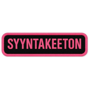 Syyntakeeton pinkki kangasmerkki - Hoopee.fi