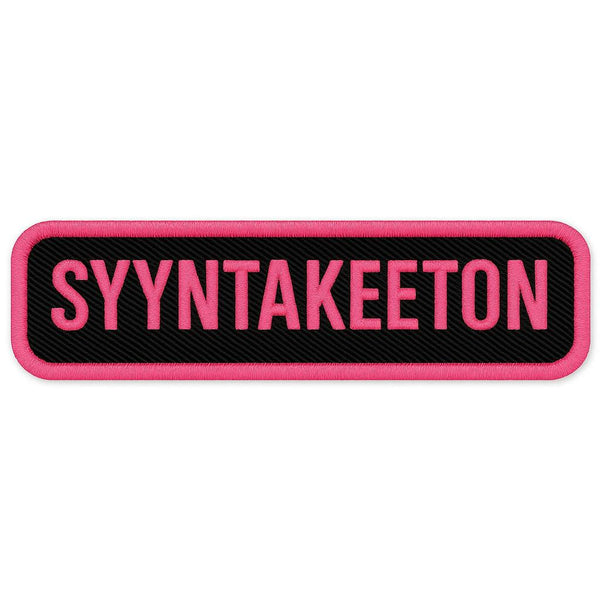 Syyntakeeton pinkki kangasmerkki - Hoopee.fi