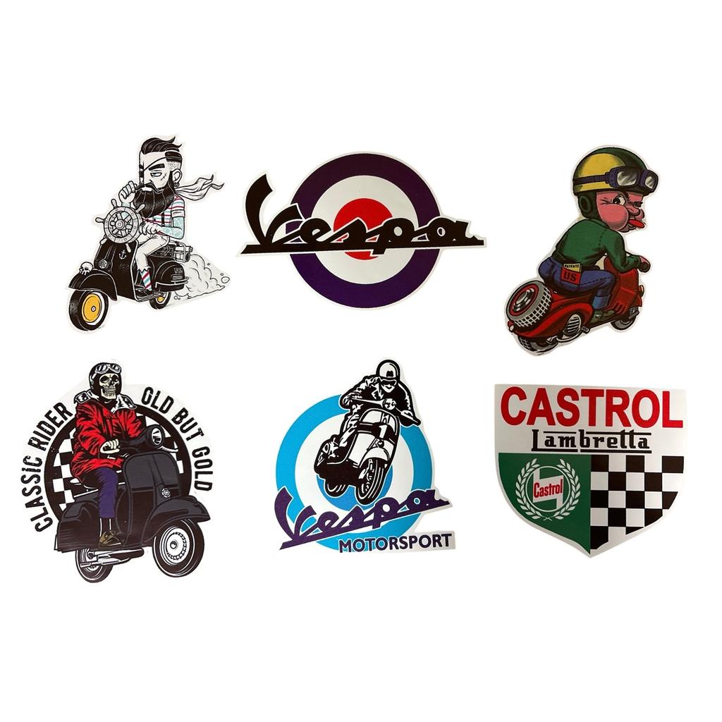 Tarranippu 103 Vespa - 6 kpl Skootteri Vinyylitarroja ~10 cm - Hoopee.fi