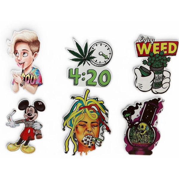 Tarranippu 121 - Rasta Vinyylitarrat 6 kpl / Sticker Pack ~10 cm - Hoopee.fi