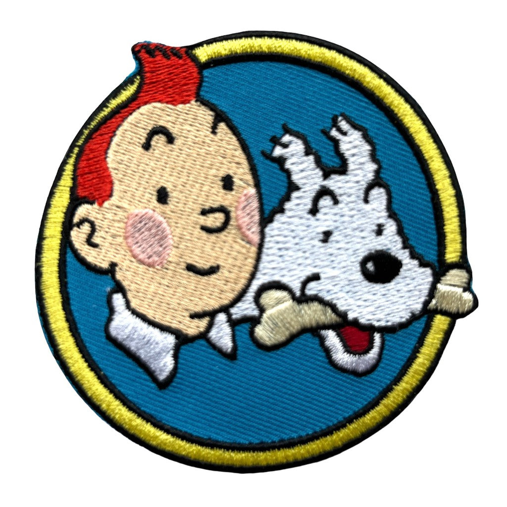 Tintti ja Milou luu suussa hihamerkki - Hoopee.fi