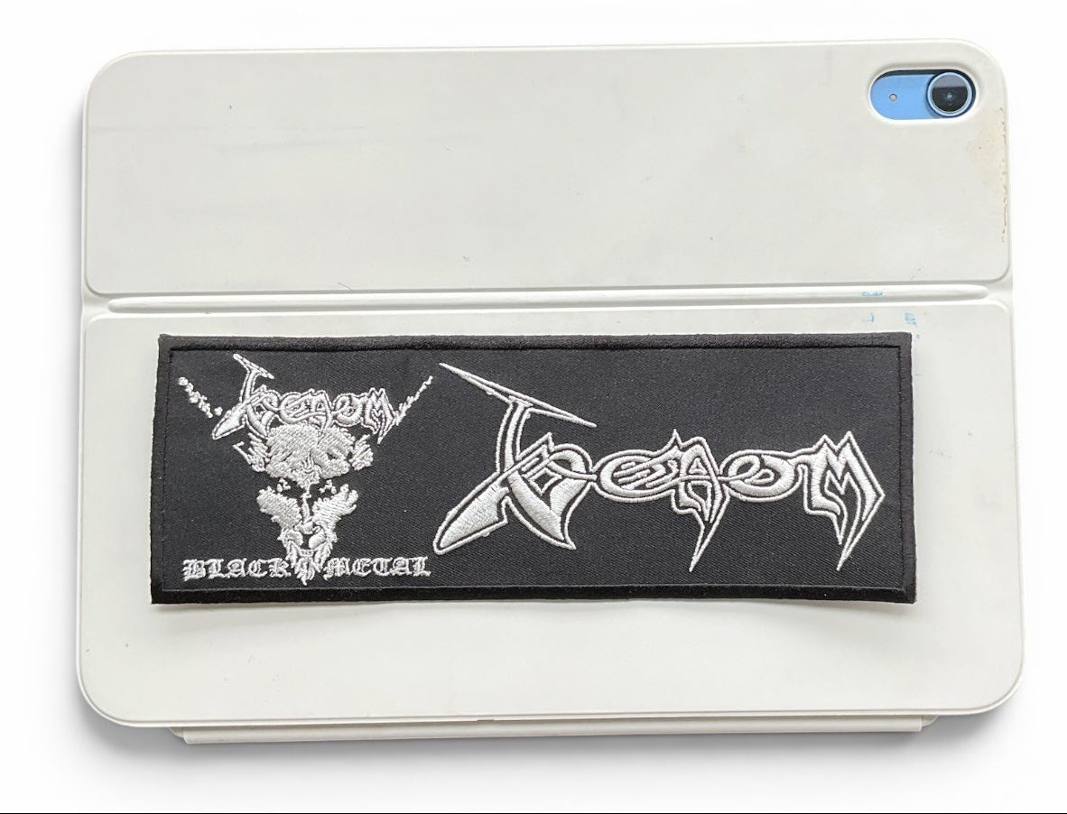 Venom - Black metal selkäliuska tablettiin liimattuna