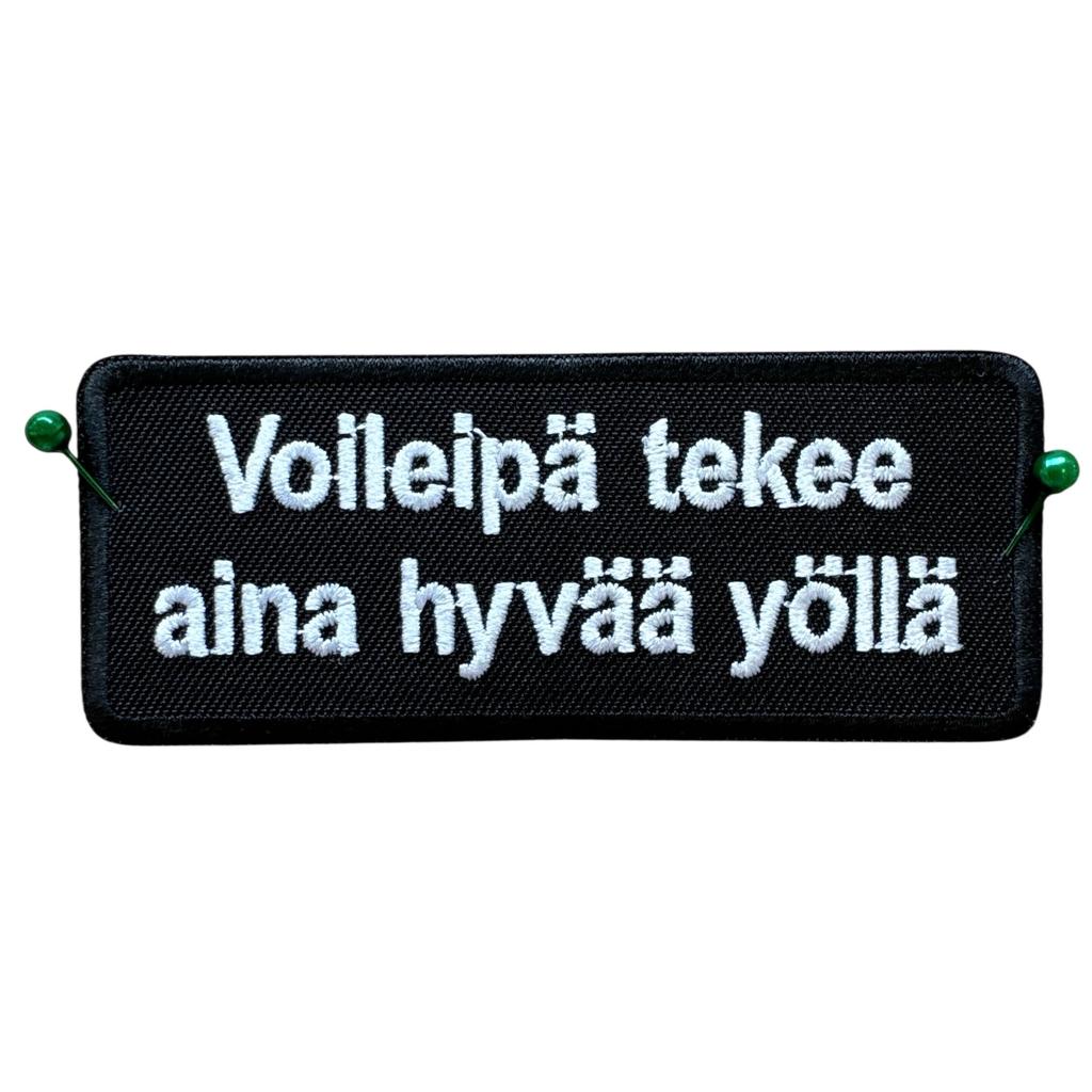 Voileipä - Brodeerattu Kangasmerkki / Patch 4×9 cm - Hoopee.fi
