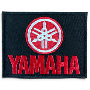Yamaha - Puna musta logo kangasmerkki - Hoopee.fi
