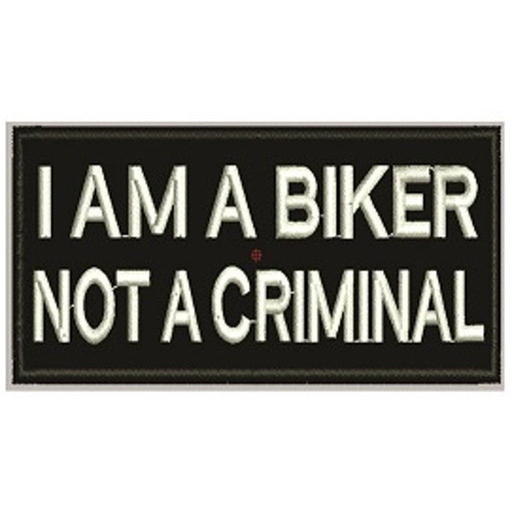 I am a biker not a criminal kangasmerkki - Hoopee.fi