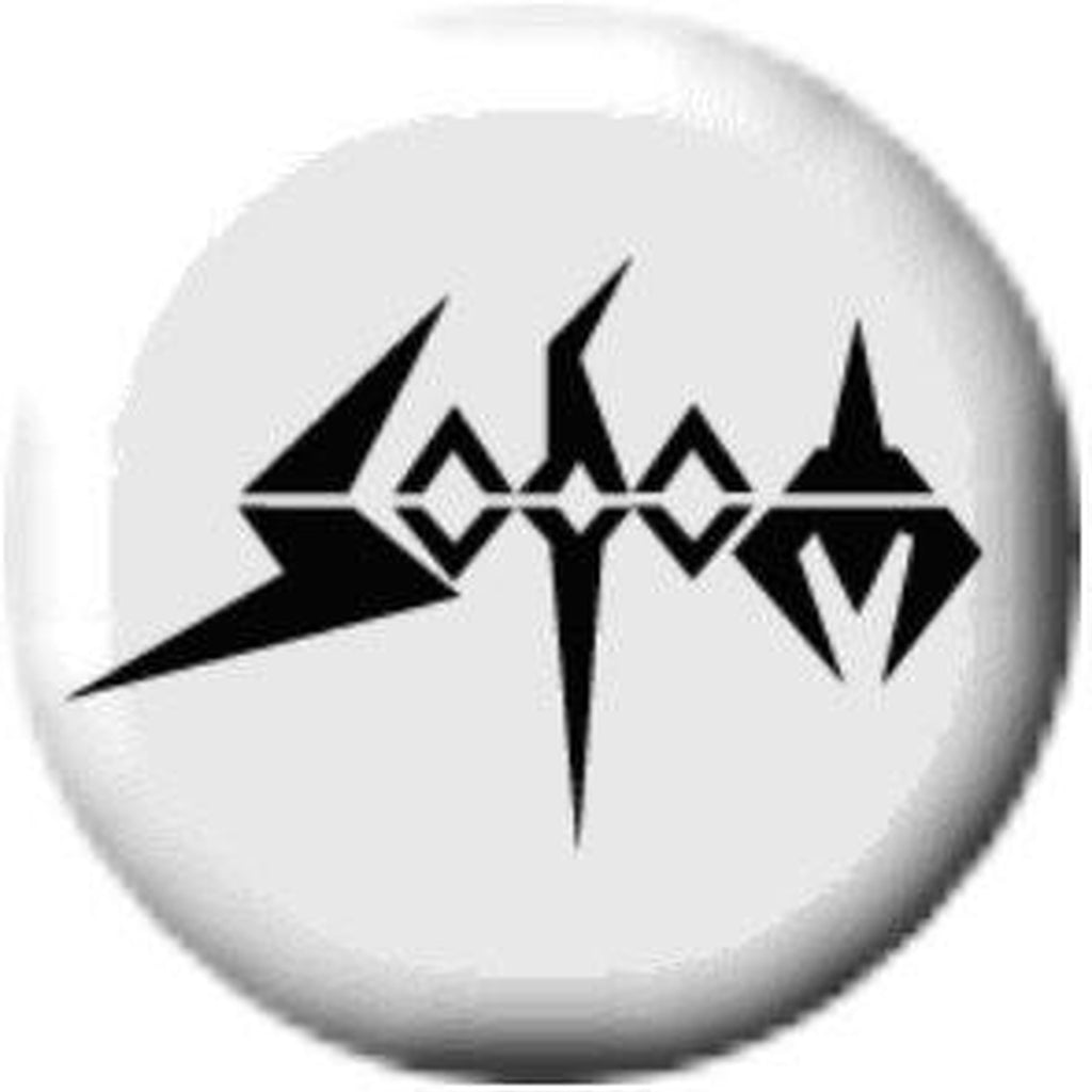 Sodom - Black white logo rintanappi - Hoopee.fi