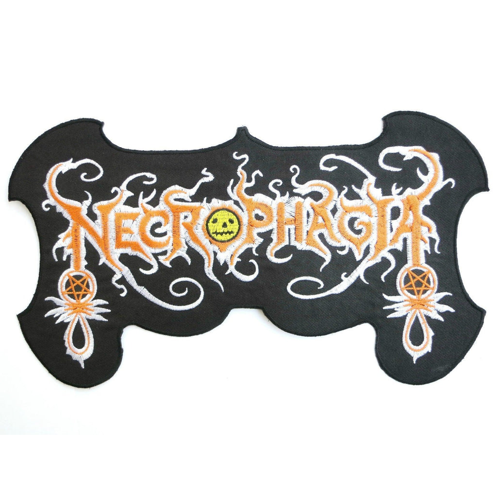 Necrophagian logo brodeerattu selkämerkki - Hoopee.fi