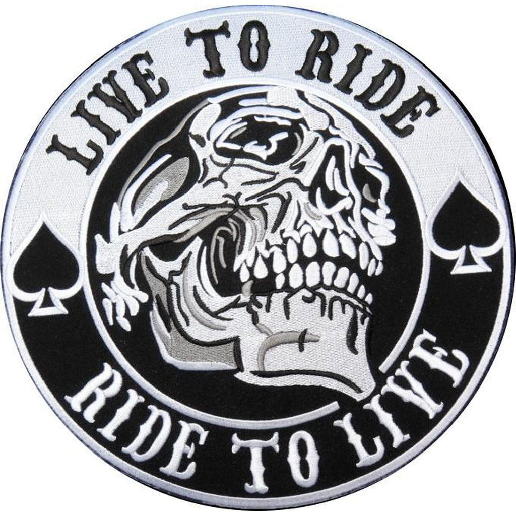 Live to ride Ride to live Skull selkämerkki - Hoopee.fi