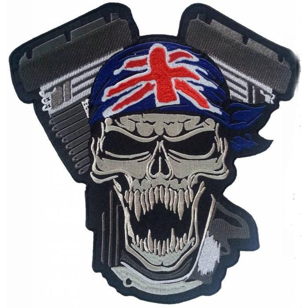 UK biker skull selkämerkki - Hoopee.fi