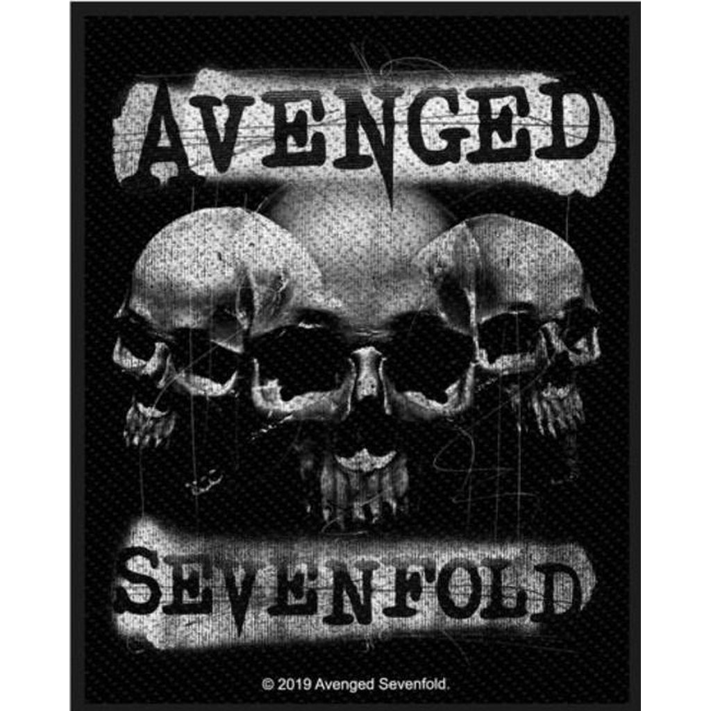 Avenged Sevenfold - 3 skulls hihamerkki - Hoopee.fi