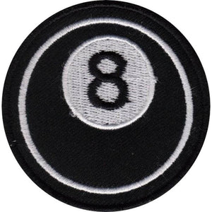 8 Ball biljardi hihamerkki 6 cm - Hoopee.fi