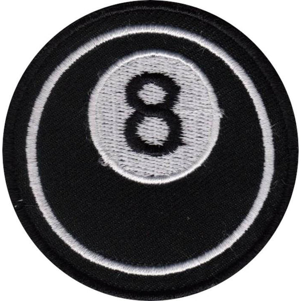 8 Ball biljardi hihamerkki 6 cm - Hoopee.fi