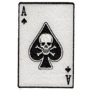 Ace of Spades with Skull hihamerkki 5×8 cm - Hoopee.fi