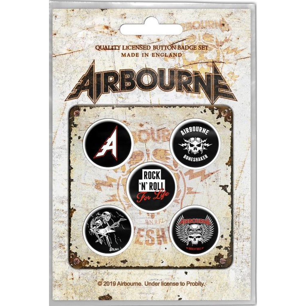 Airbourne - Boneshaker rintanappisetti - Hoopee.fi