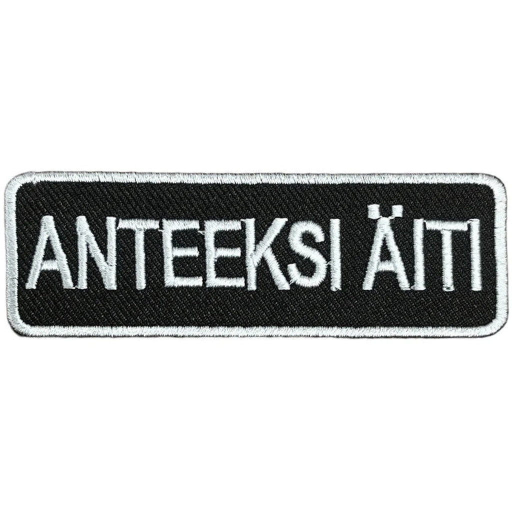 Anteeksi Äiti kangasmerkki - Hoopee.fi