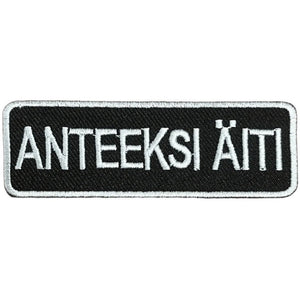 Anteeksi Äiti kangasmerkki - Hoopee.fi