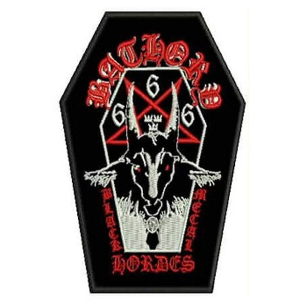 Bathory - 666 hihamerkki – brodeerattu kangasmerkki 6 x 8 cm - Hoopee.fi