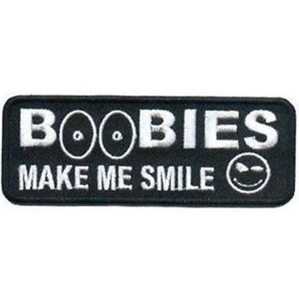 Boobies Make Me Smile hihamerkki 3,5×9 cm - Hoopee.fi
