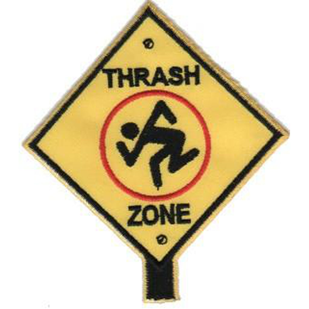 D.R.I. - Thrash Zone shaped kangasmerkki - Hoopee.fi