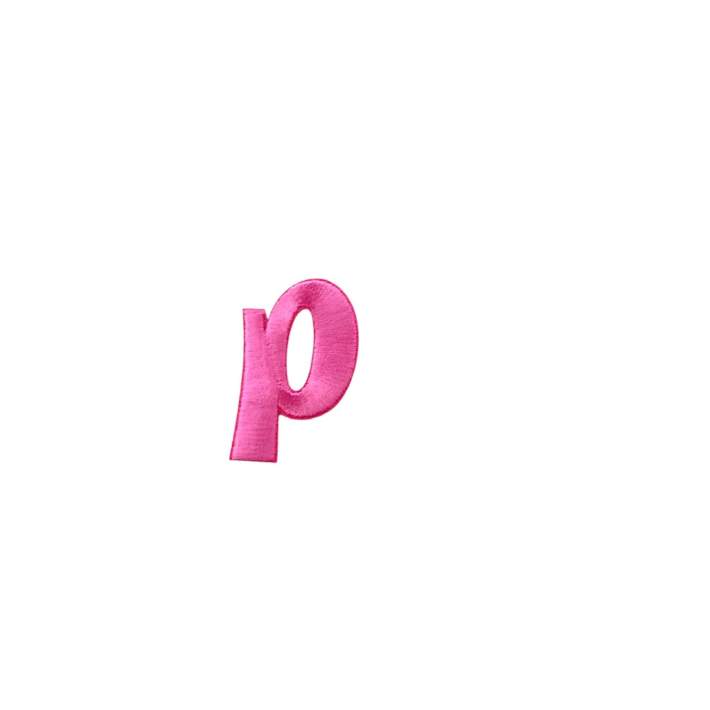 Kangasmerkki kirjain P pinkki - Hoopee.fi