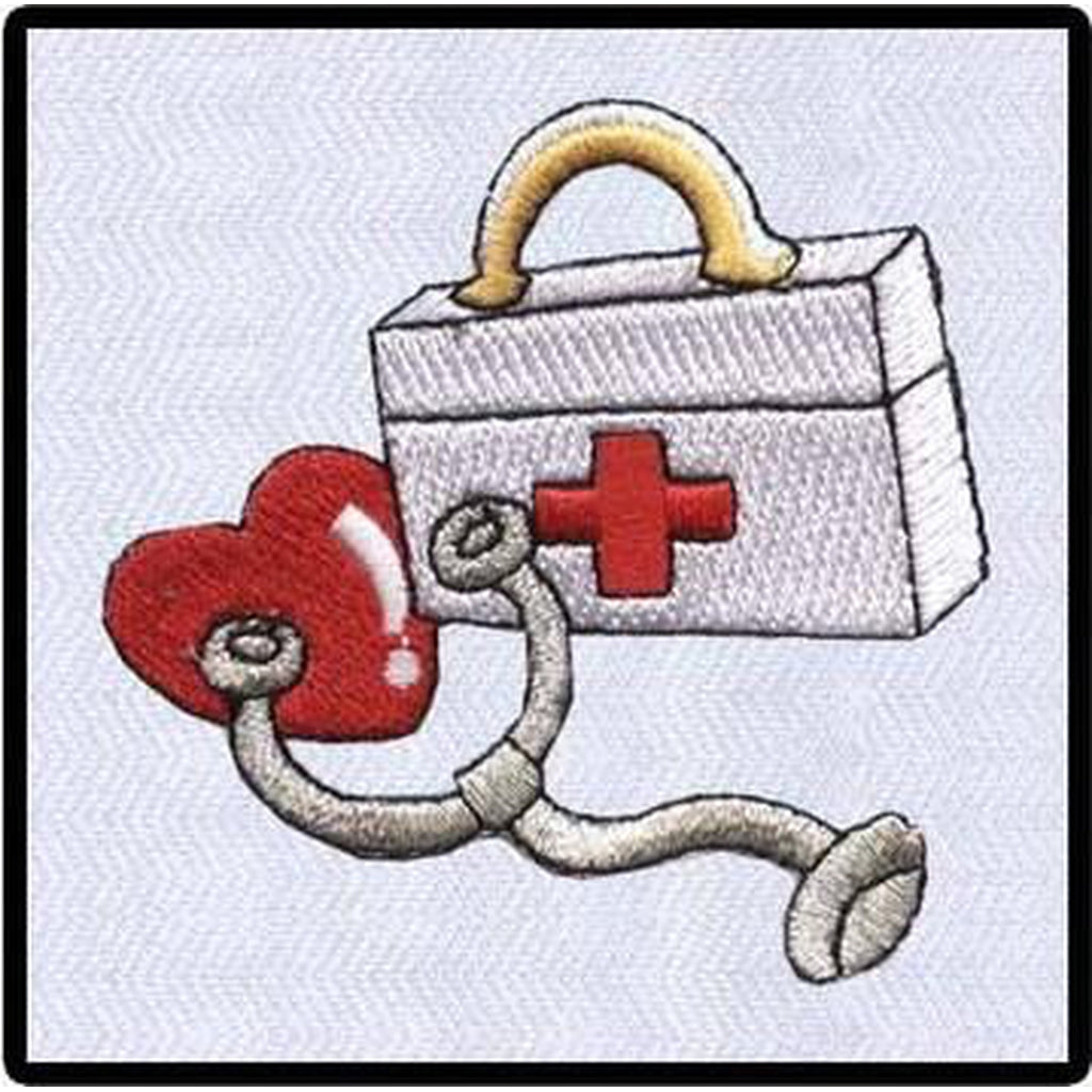 Lääkärin välineet kangasmerkki - Hoopee.fi
