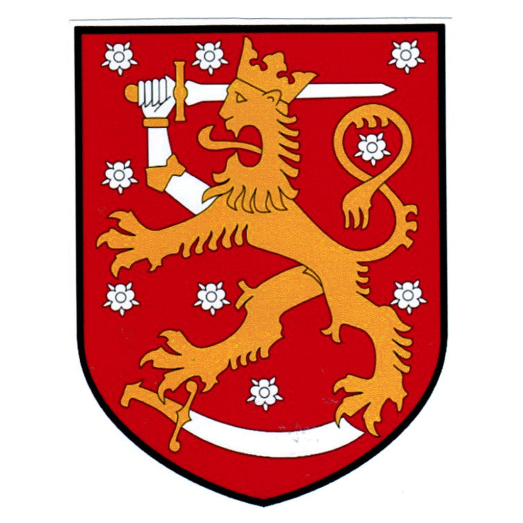 Leijona punainen vaakuna tarra - Hoopee.fi