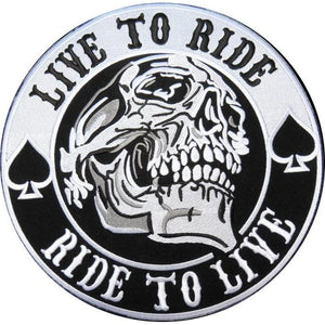 Live to ride Ride to live Skull selkämerkki - Hoopee.fi