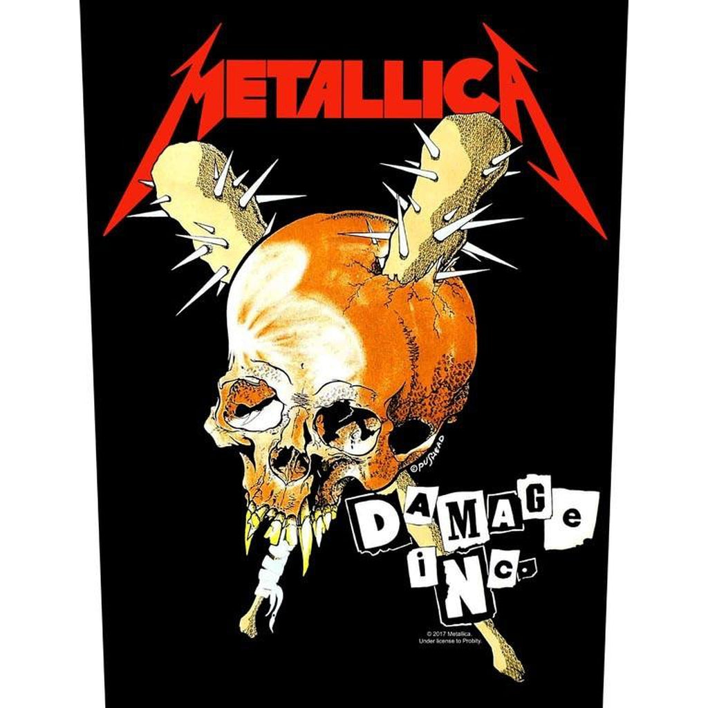 Metallica - Damage Inc Brodeerattu Selkämerkki / Back Patch 28×37 cm - Hoopee.fi