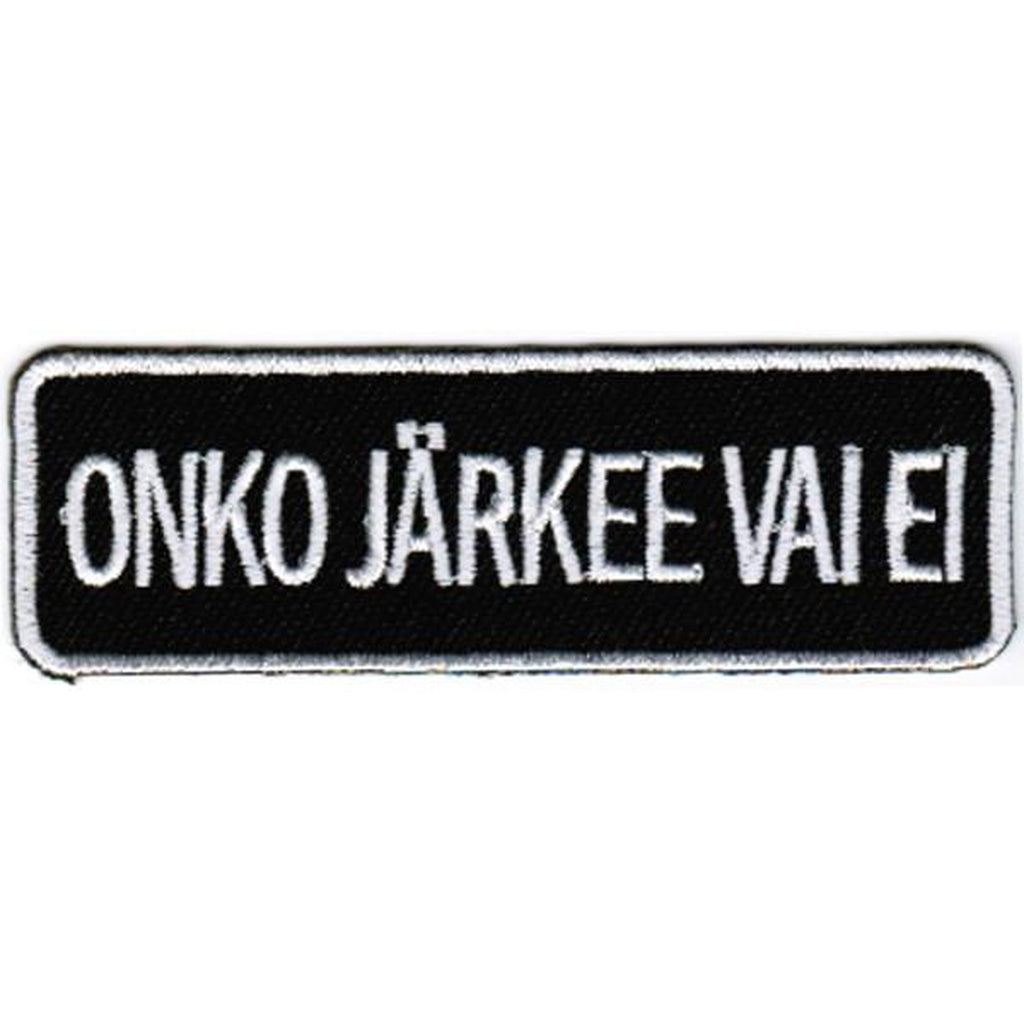 Onko järkee vai ei kangasmerkki - Hoopee.fi