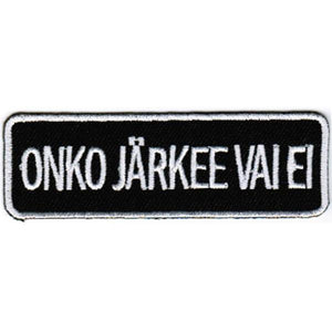 Onko järkee vai ei kangasmerkki - Hoopee.fi