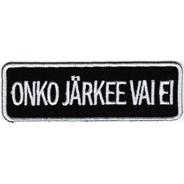 Onko järkee vai ei kangasmerkki - Hoopee.fi