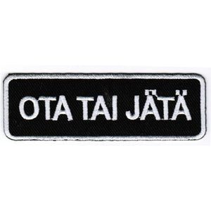 Ota tai jätä kangasmerkki - Hoopee.fi