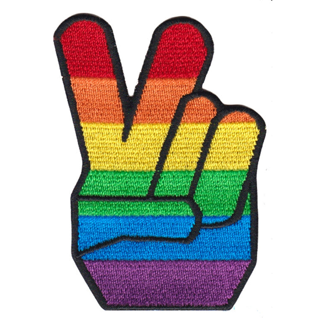 Peace Fingers Rainbow symbolic hihamerkki - Hoopee.fi