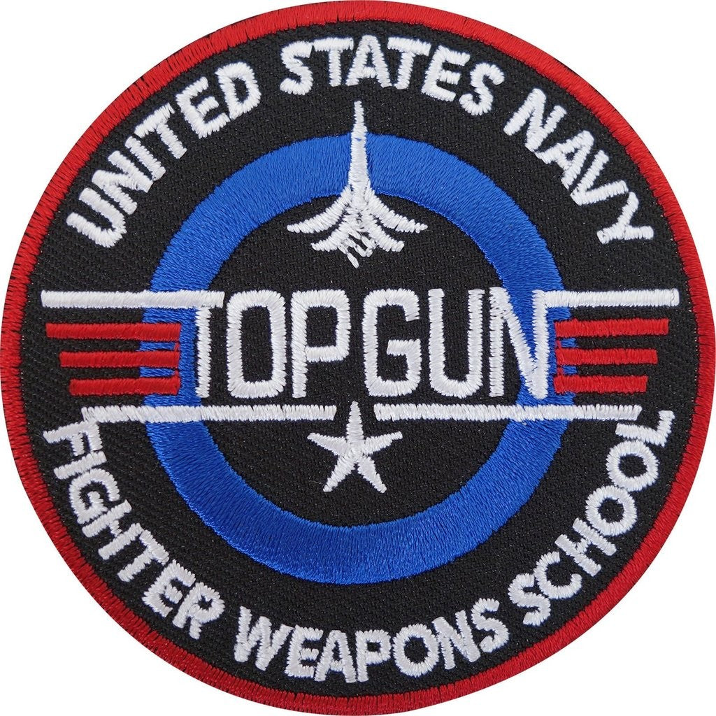 Pyöreä Top Gun kangasmerkki - Hoopee.fi
