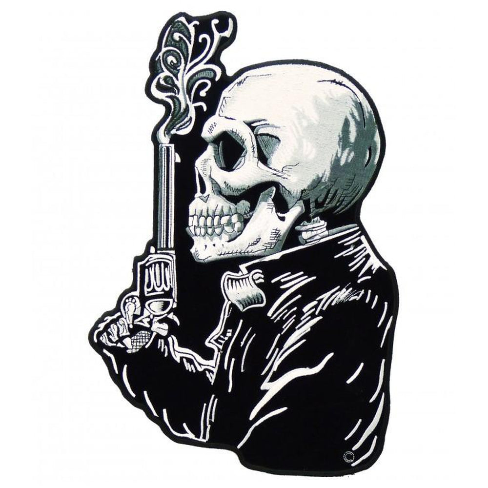 Revolver skull selkämerkki - Hoopee.fi