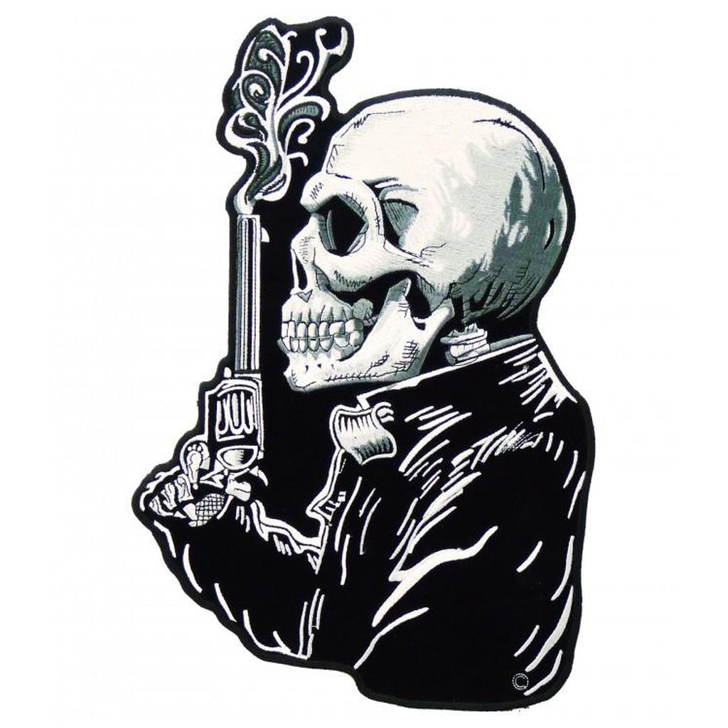 Revolver skull selkämerkki - Hoopee.fi