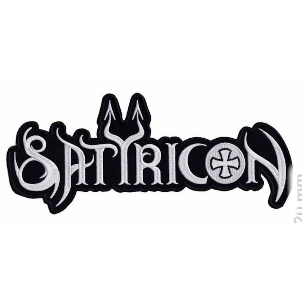 Satyricon - Cut Out Logo Brodeerattu Selkämerkki / Jumbo Back Patch 10×29 cm - Hoopee.fi