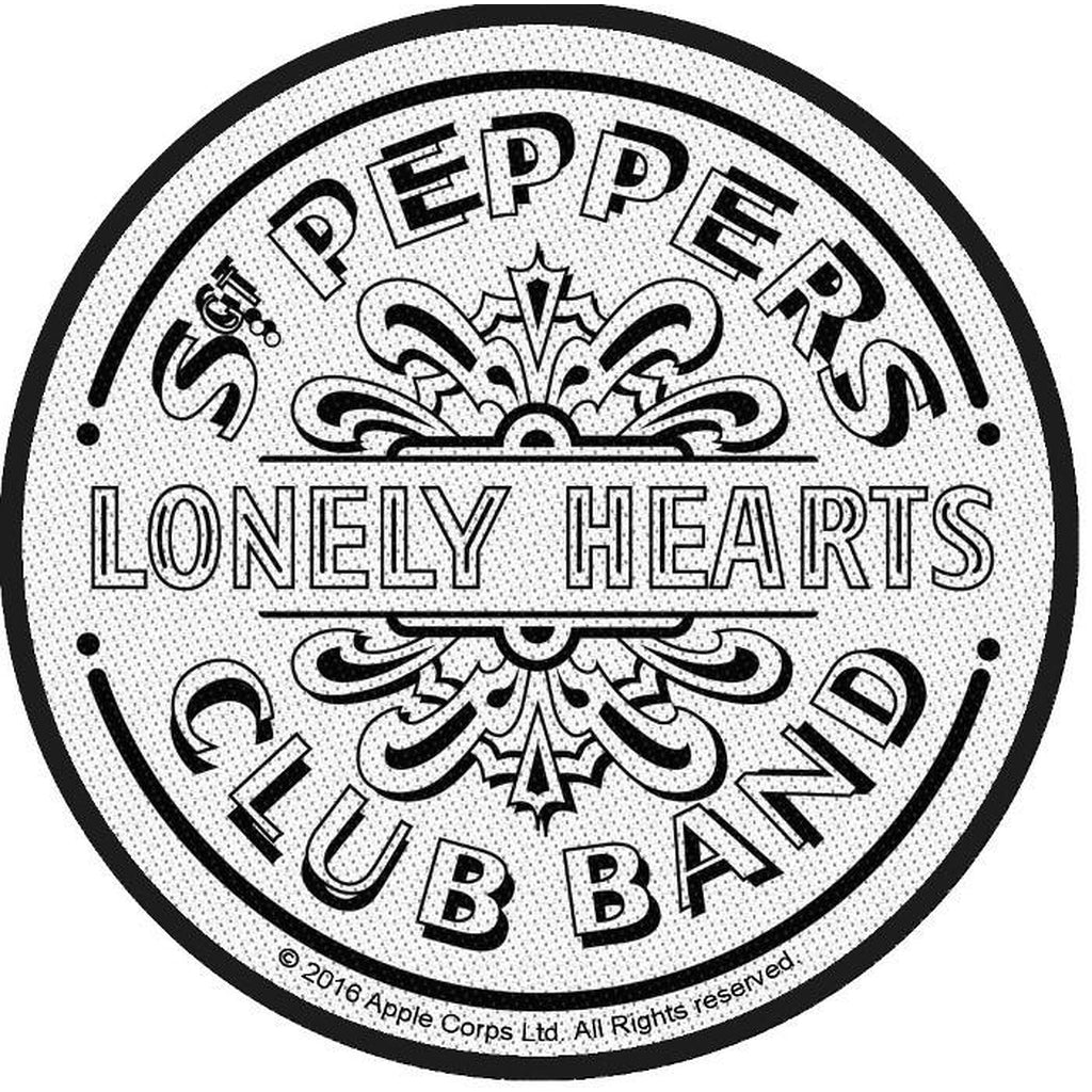 The Beatles - BW Kudottu Kangasmerkki / Woven Patch 9 cm - Hoopee.fi
