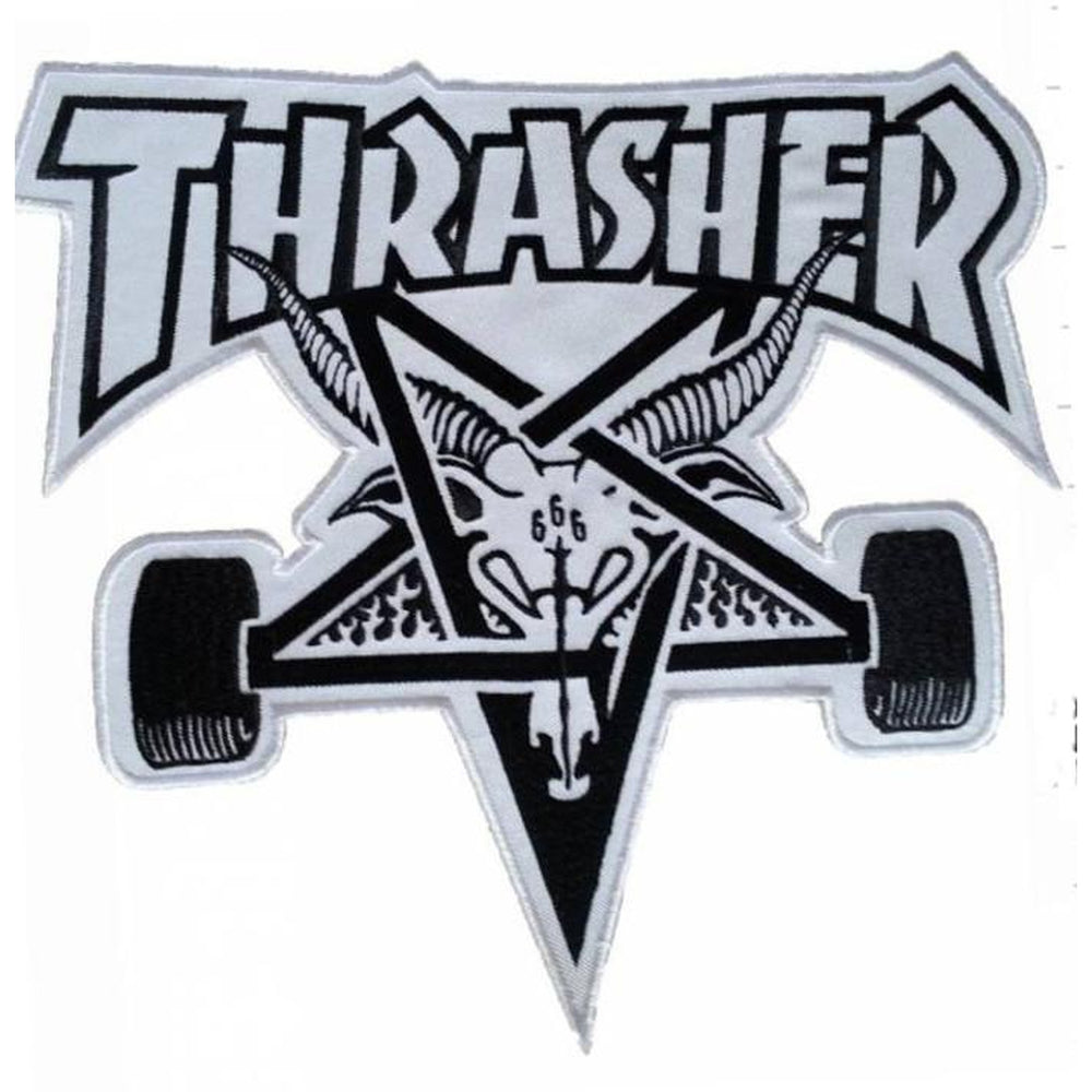 Thrasher - White Logo selkämerkki - Hoopee.fi