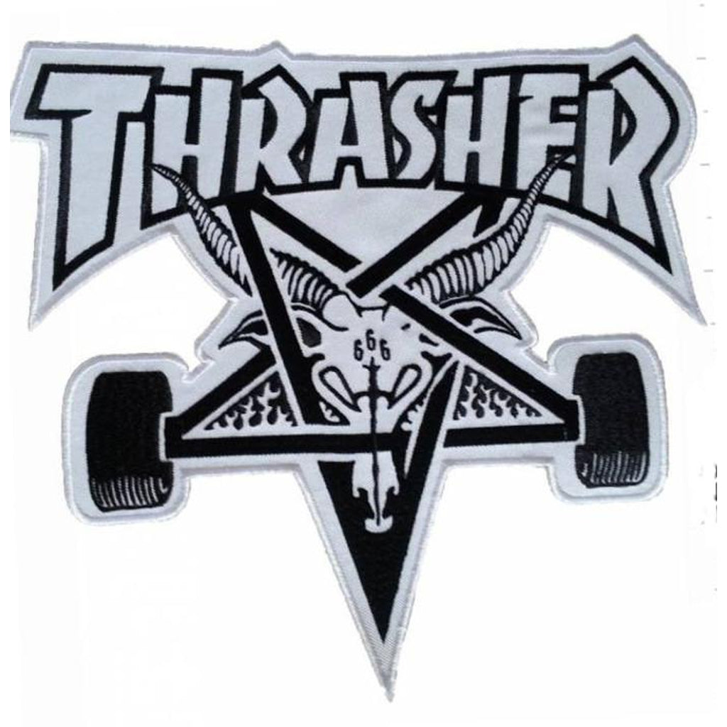 Thrasher - White Logo selkämerkki - Hoopee.fi