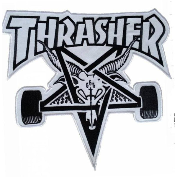 Thrasher - White Logo selkämerkki - Hoopee.fi