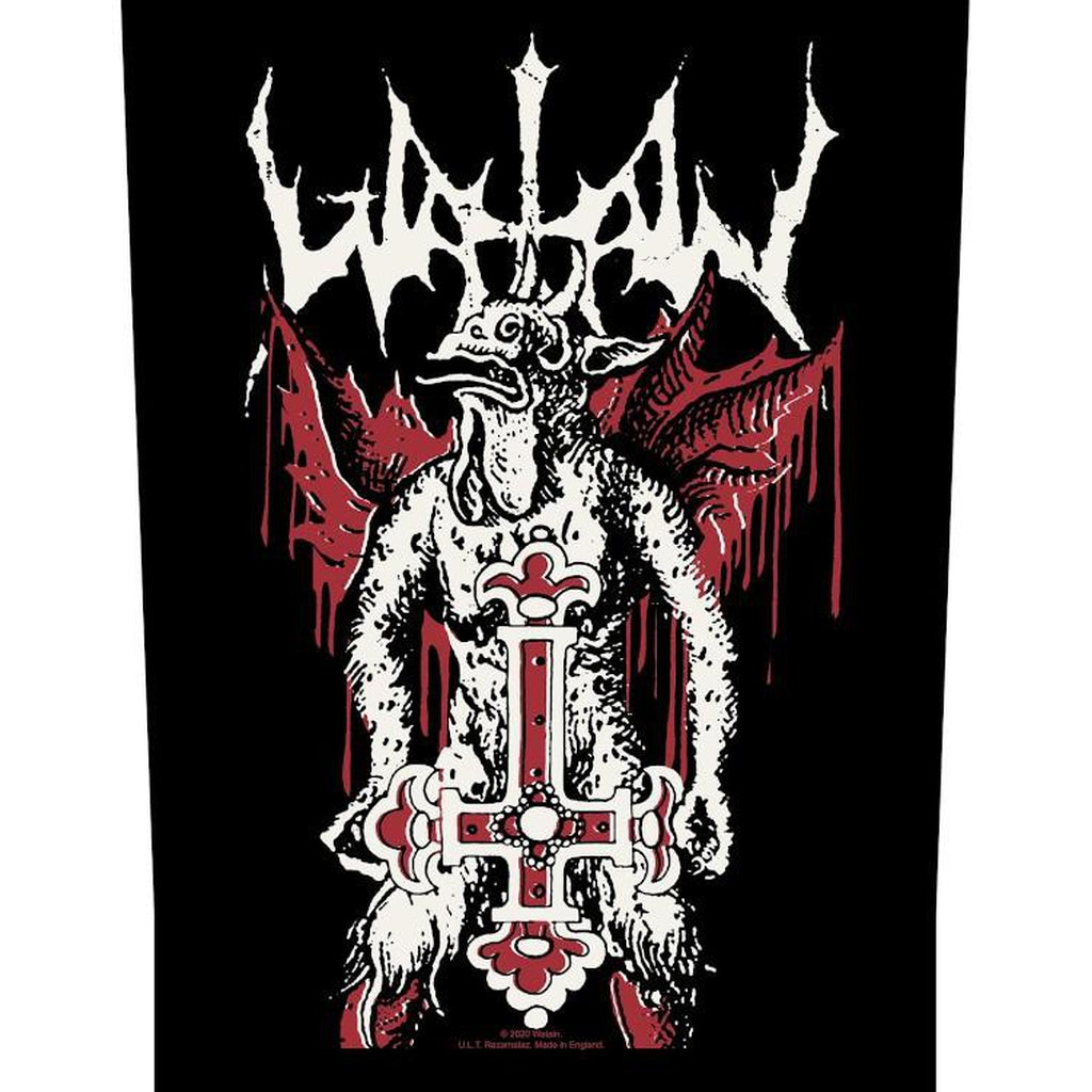 Watain - Inverted Cross Brodeerattu Selkämerkki / Back Patch 28×38 cm - Hoopee.fi