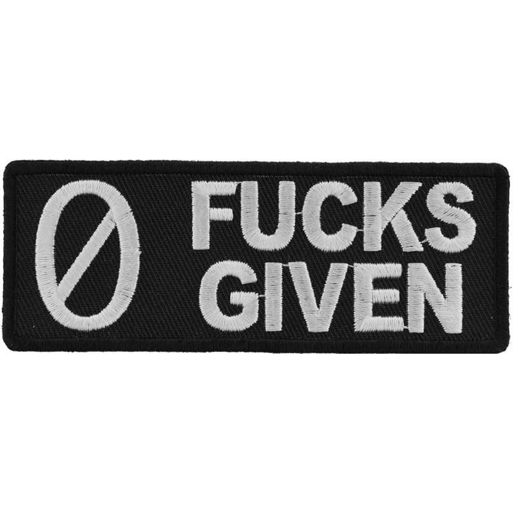 Zero fucks given kangasmerkki - Hoopee.fi