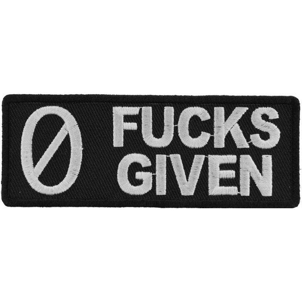 Zero fucks given kangasmerkki - Hoopee.fi