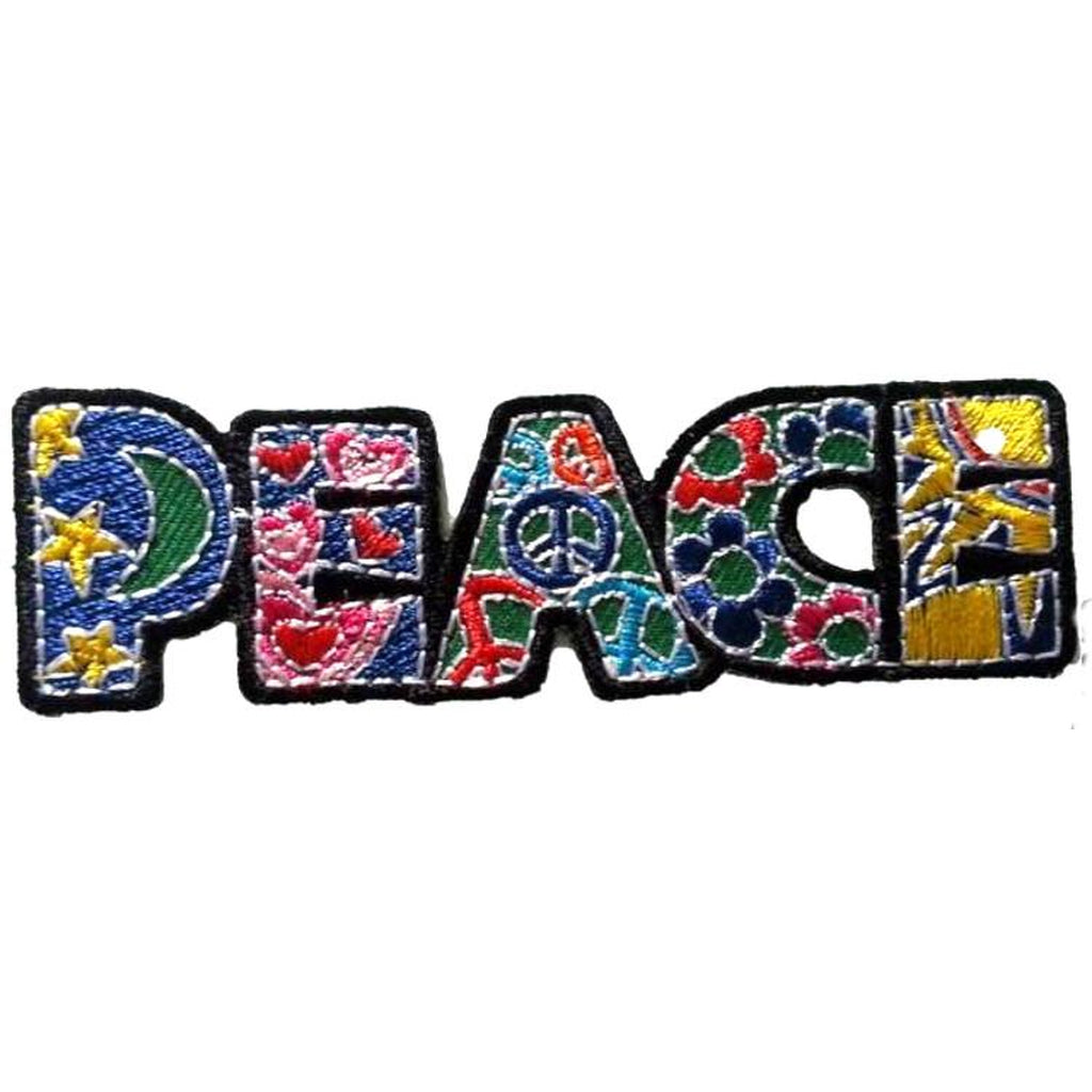 Multicolour peace text hihamerkki - Hoopee.fi